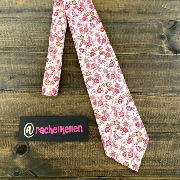 Alberto Zerra 100% Silk Floral Men's Tie - Picture 4 of 5